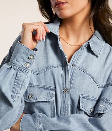 HIDDEN Washed Denim Oversized Shacket MISC_DETAIL_1