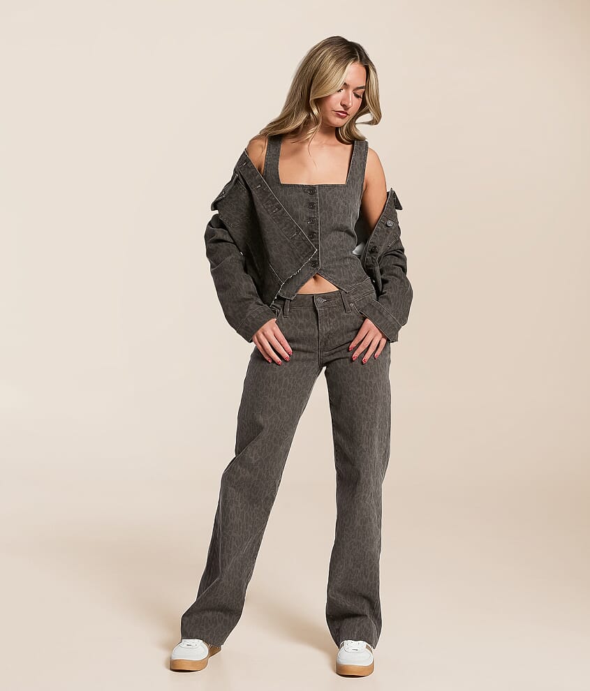 Cheetah Denim Stretch Vest - thumbnail 5