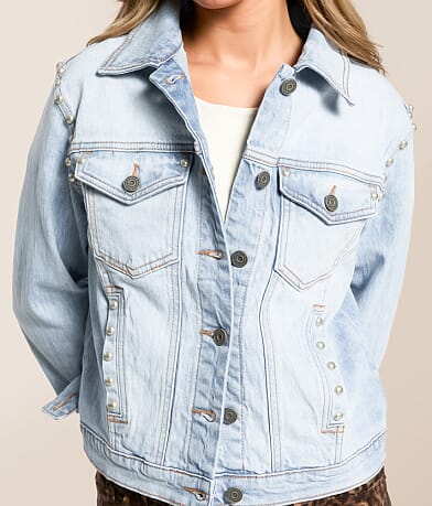 Studded Denim Stretch Jacket thumbnail 5