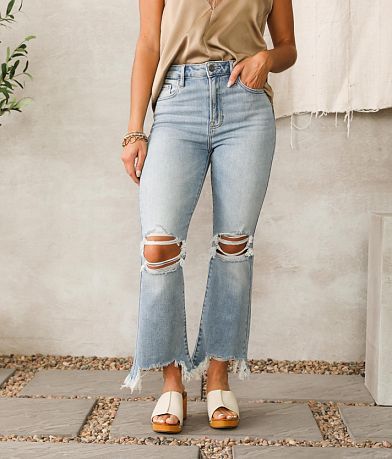 HIDDEN Happi Cropped Flare Stretch Jean front view
