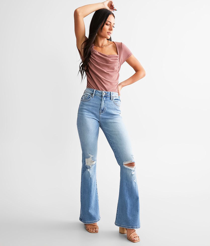 HIDDEN Happi Flare Stretch Jean - Women's Jeans in Medium Light