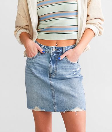 HIDDEN Peyton Denim Skirt front view