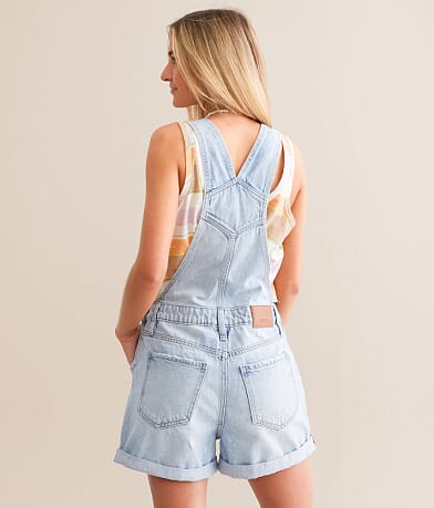 HIDDEN Dylan Denim Cuffed Overall Short BACK