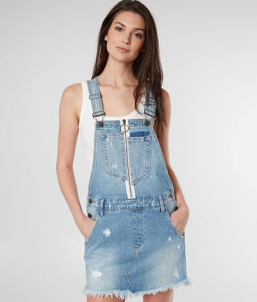 Womens denim overalls on sale skirt