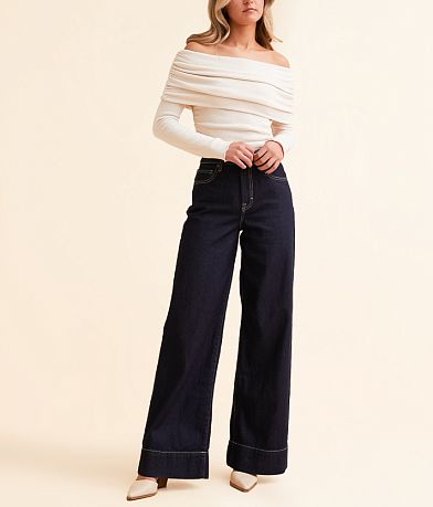 HIDDEN Nori Wide Leg Jean front view
