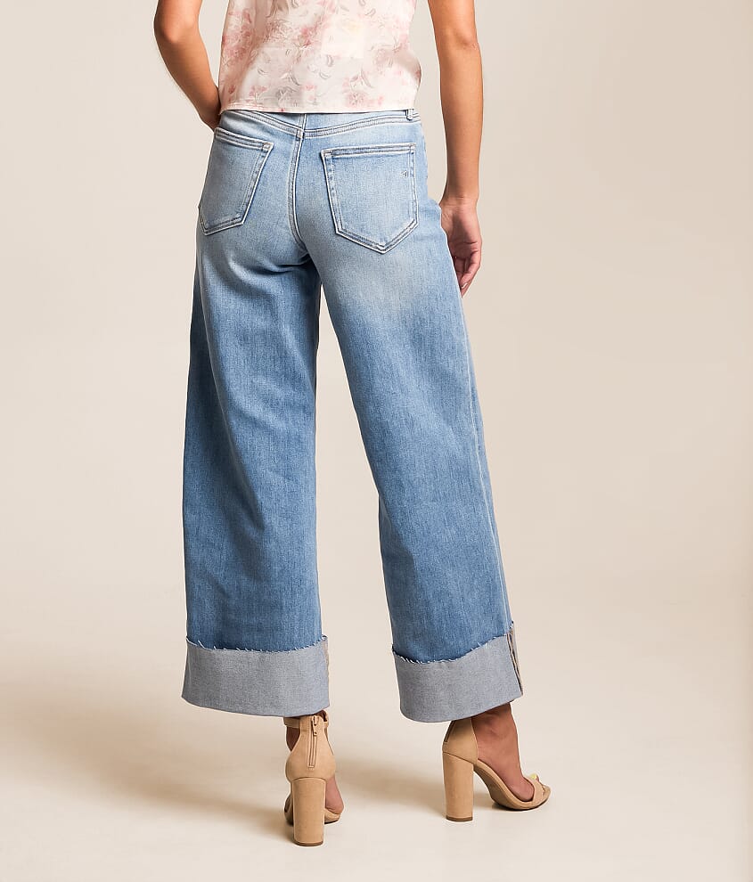 Nori Cropped Wide Leg Stretch Cuffed Jean