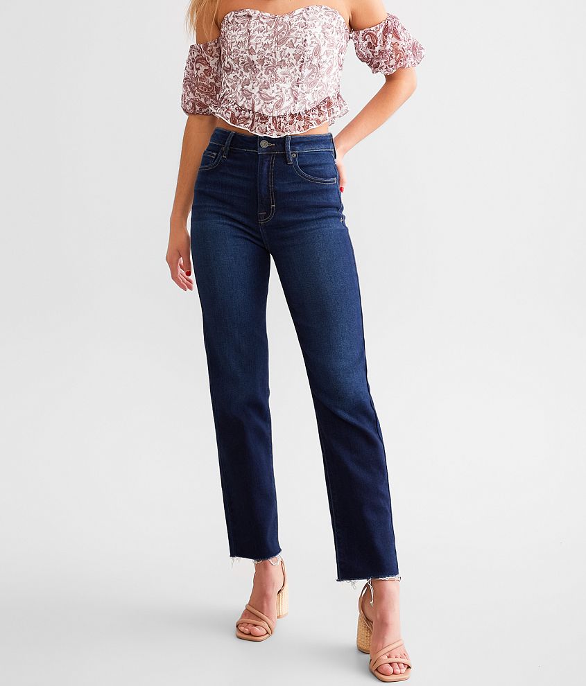 HIDDEN Tracey Cropped Straight Stretch Jean front view