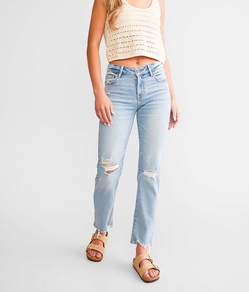 HIDDEN Chloe Cropped Straight Stretch Jean front view