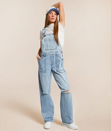 HIDDEN Dylan Denim Overalls front view