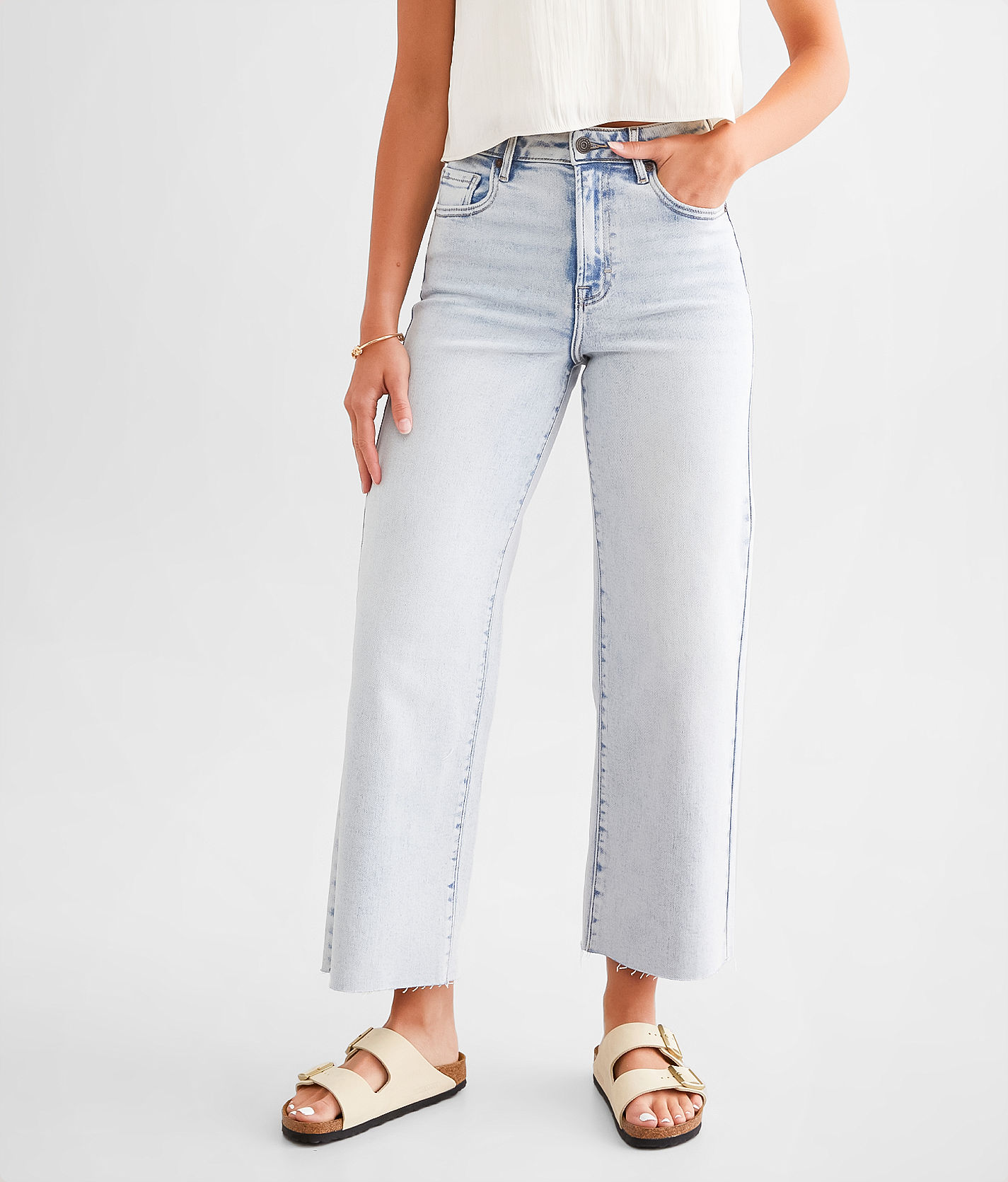 HIDDEN Nori Cropped Wide Leg Stretch Jean - Women's Jeans in
