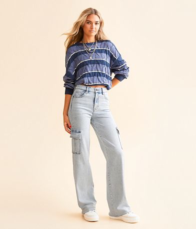 HIDDEN Logan Dad Cargo Stretch Jean front view
