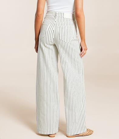 HIDDEN Nori Wide Leg Striped Stretch Jean back view