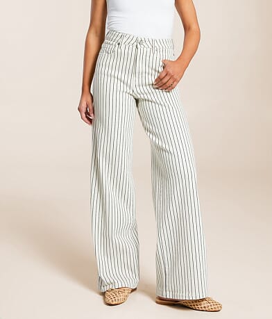HIDDEN Nori Wide Leg Striped Stretch Pant front view