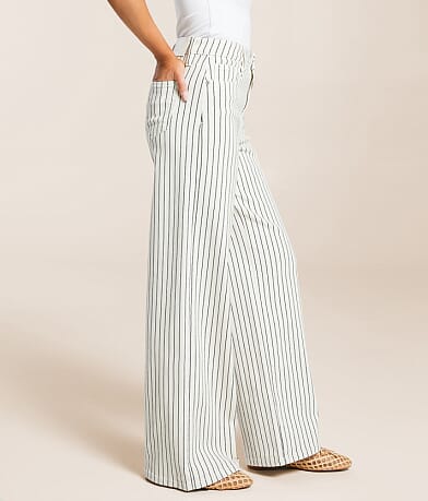 HIDDEN Nori Wide Leg Striped Stretch Jean full right side view