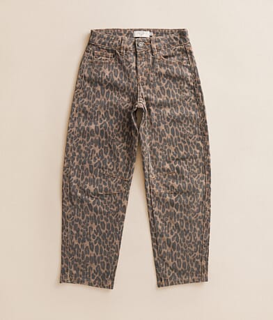Girls - Mini Sloane Barrel Cheetah Stretch Jean