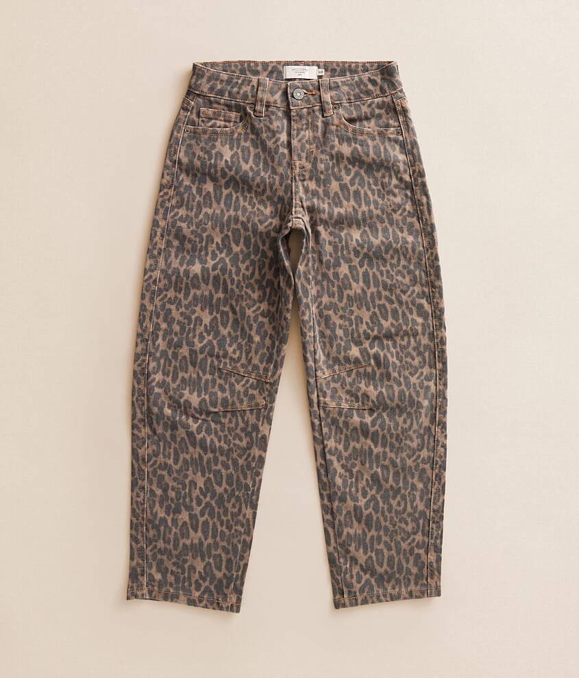 Girls - Mini Sloane Barrel Cheetah Stretch Jean