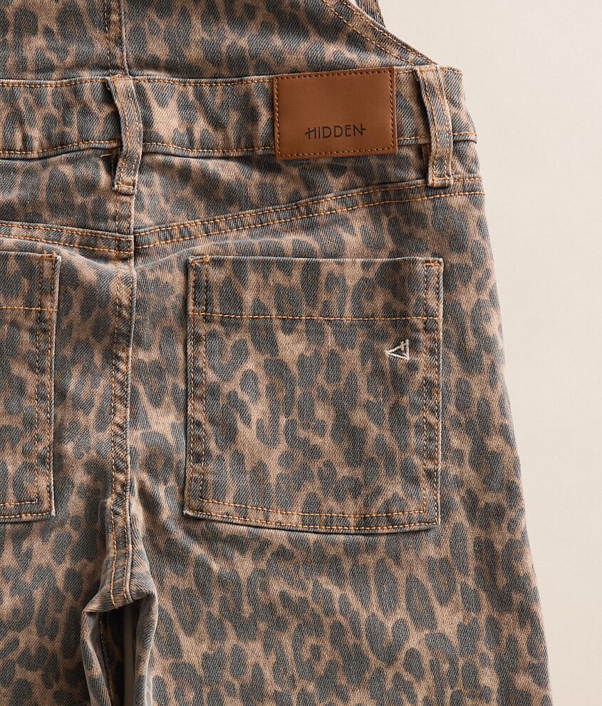 Girls - Mini Dylan Wide Leg Cheetah Overall