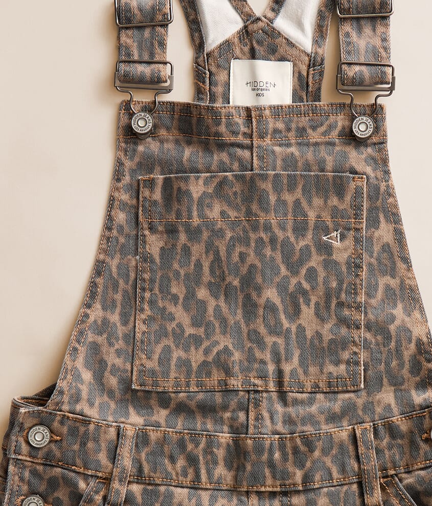 Girls - Mini Dylan Wide Leg Cheetah Overall
