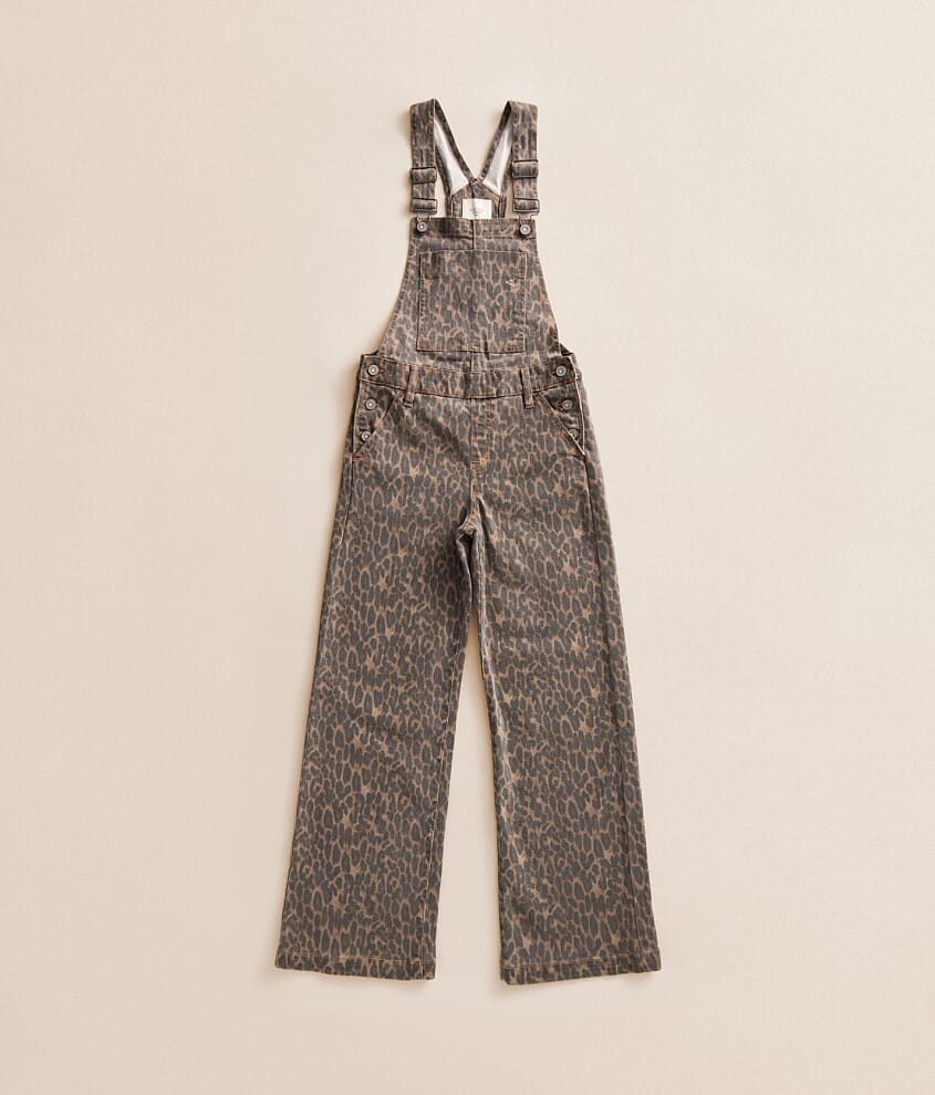 Girls - Mini Dylan Wide Leg Cheetah Overall