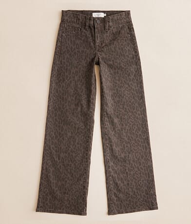 HIDDEN Girls - Mini Blake Dad Cheetah Stretch Jean front view