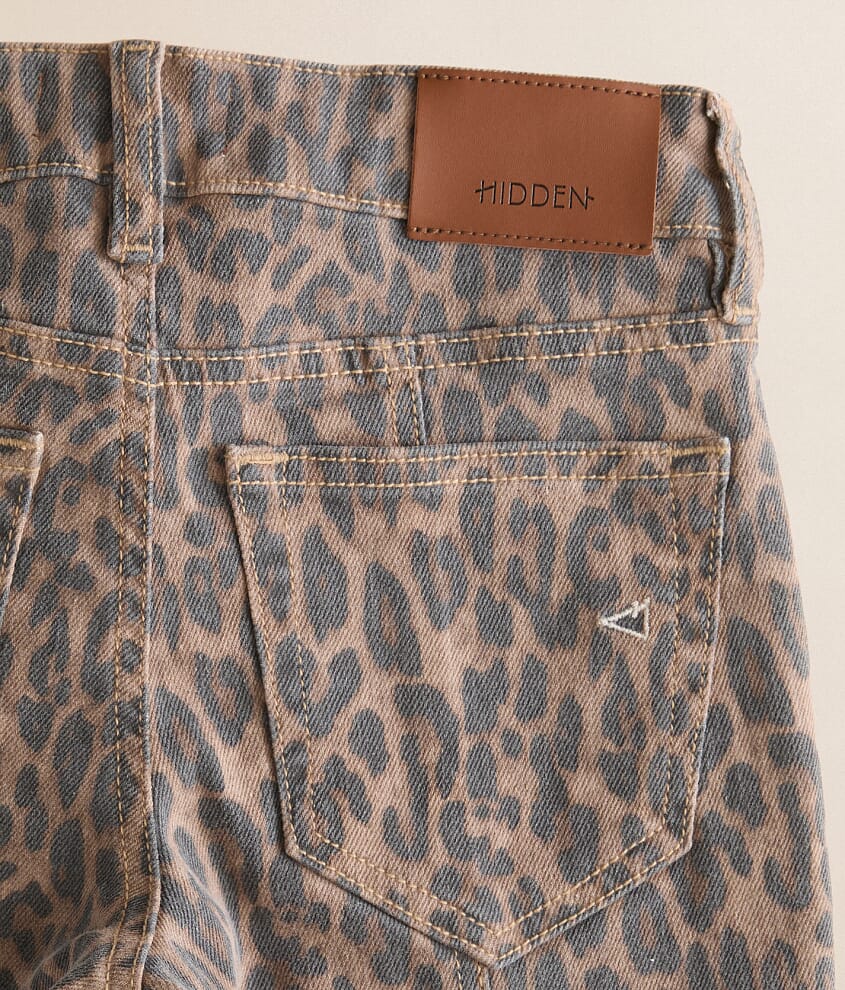 Girls - Mini Sloane Cheetah Comfort Flare Jean