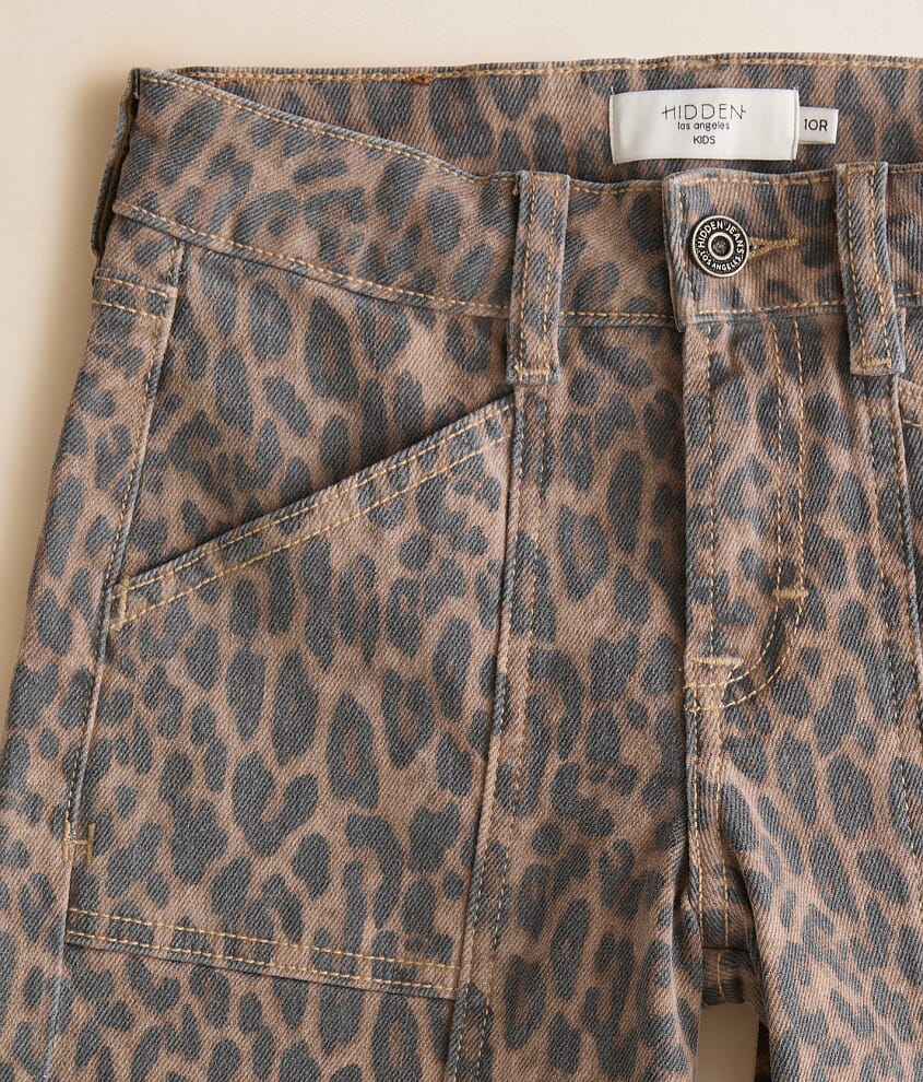 Girls - Mini Sloane Cheetah Comfort Flare Jean