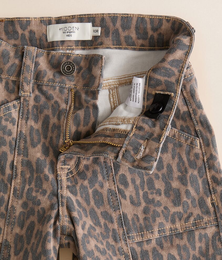 Girls - Mini Sloane Cheetah Comfort Flare Jean