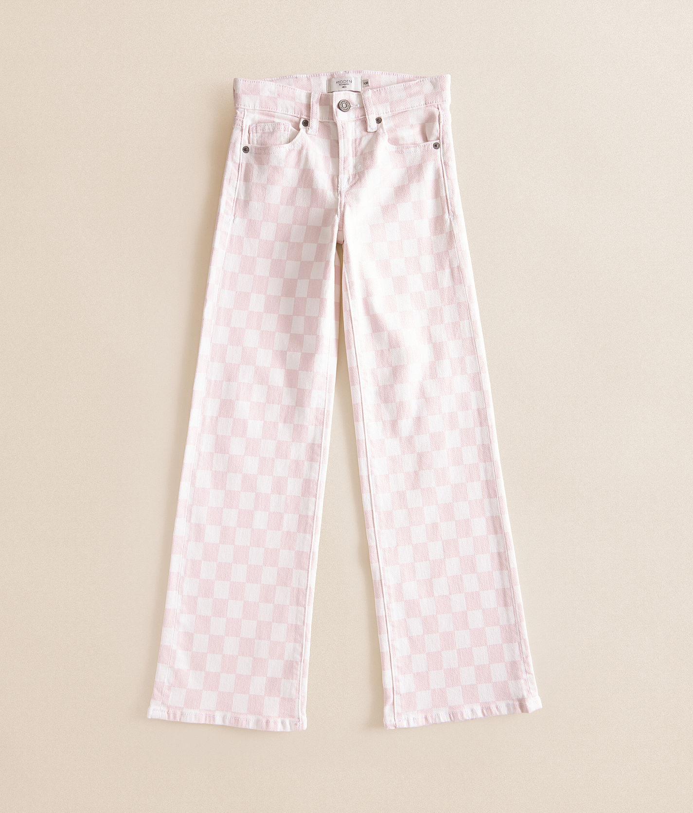 Girls - HIDDEN Mini Blake Dad Checkered Stretch Jean - Girl's