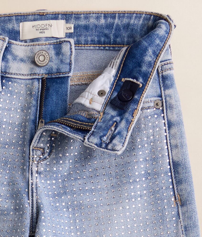 Girls - Mini Logan Rhinestone Dad Stretch Jean