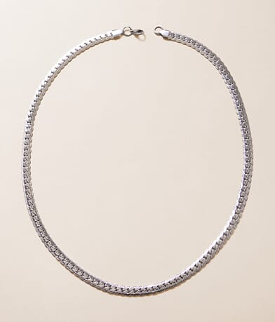BKE Flat Curb Chain 24" Necklace front view