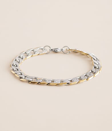 BKE Two Tone Chain Bracelet front view