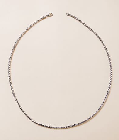 BKE Round Box Chain 24" Necklace front view