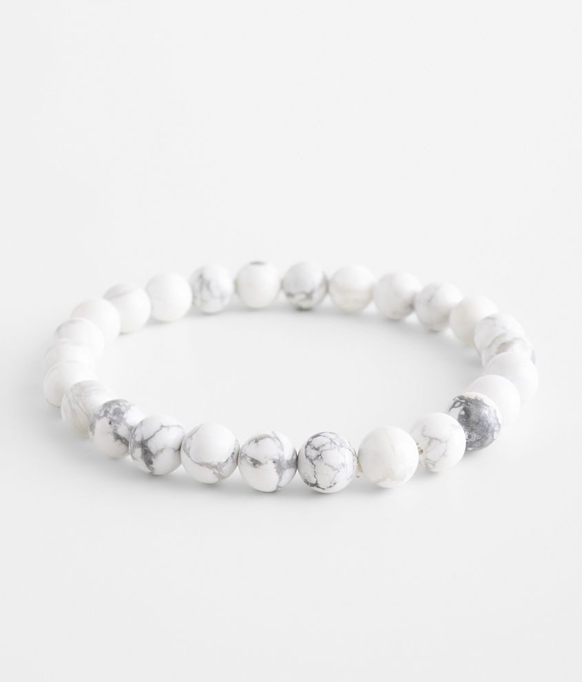 BKE Marble Stretch Bracelet Men's Jewelry in White Marble Buckle