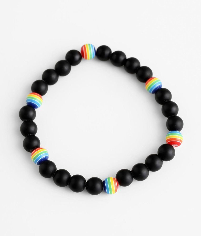BKE Rainbow Bead Bracelet front view