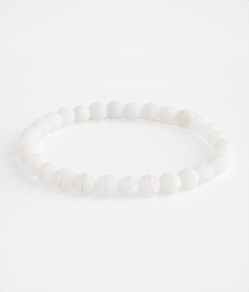 BKE White Bead Bracelet front view