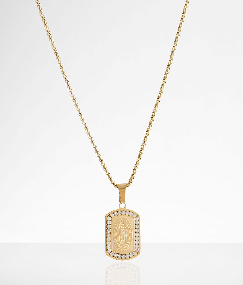 Square Gold Tag Necklace