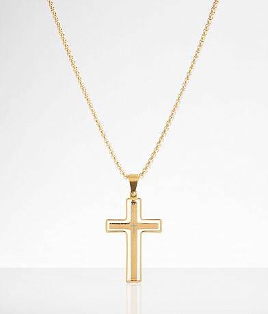 BKE Spinner Cross 24" Necklace front view