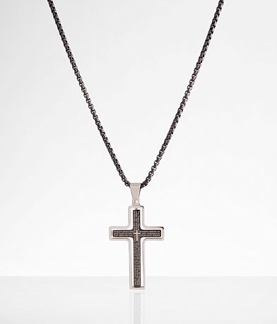 BKE Lord's Prayer Cross 23" Necklace front view