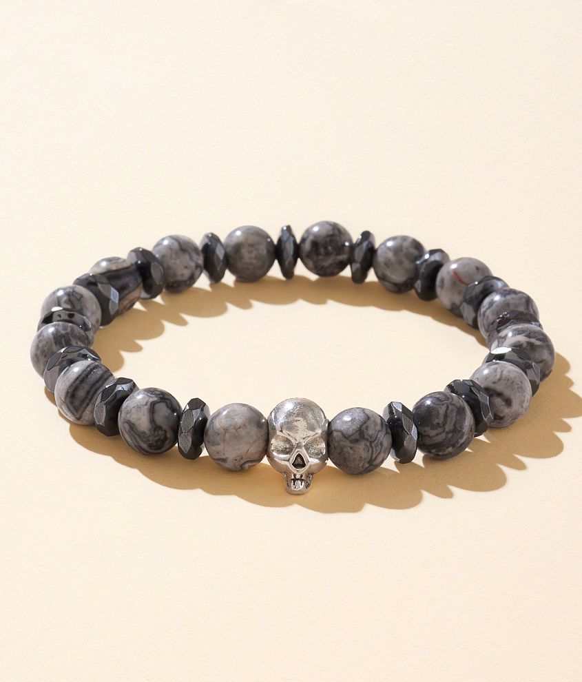 BKE Skull Beaded Bracelet front view