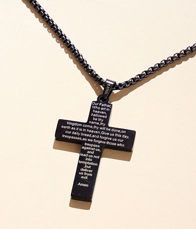 BKE American Flag Cross 24&quot; Necklace MISC_DETAIL_3