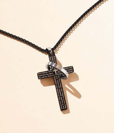BKE The Lord&apos;s Prayer Cross &amp; Ring 24&quot; Necklace MISC_DETAIL_2