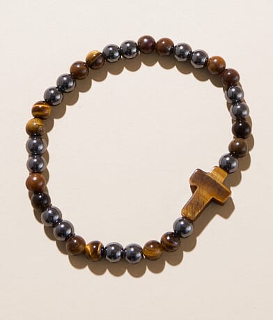 BKE Cross Beaded Bracelet front view