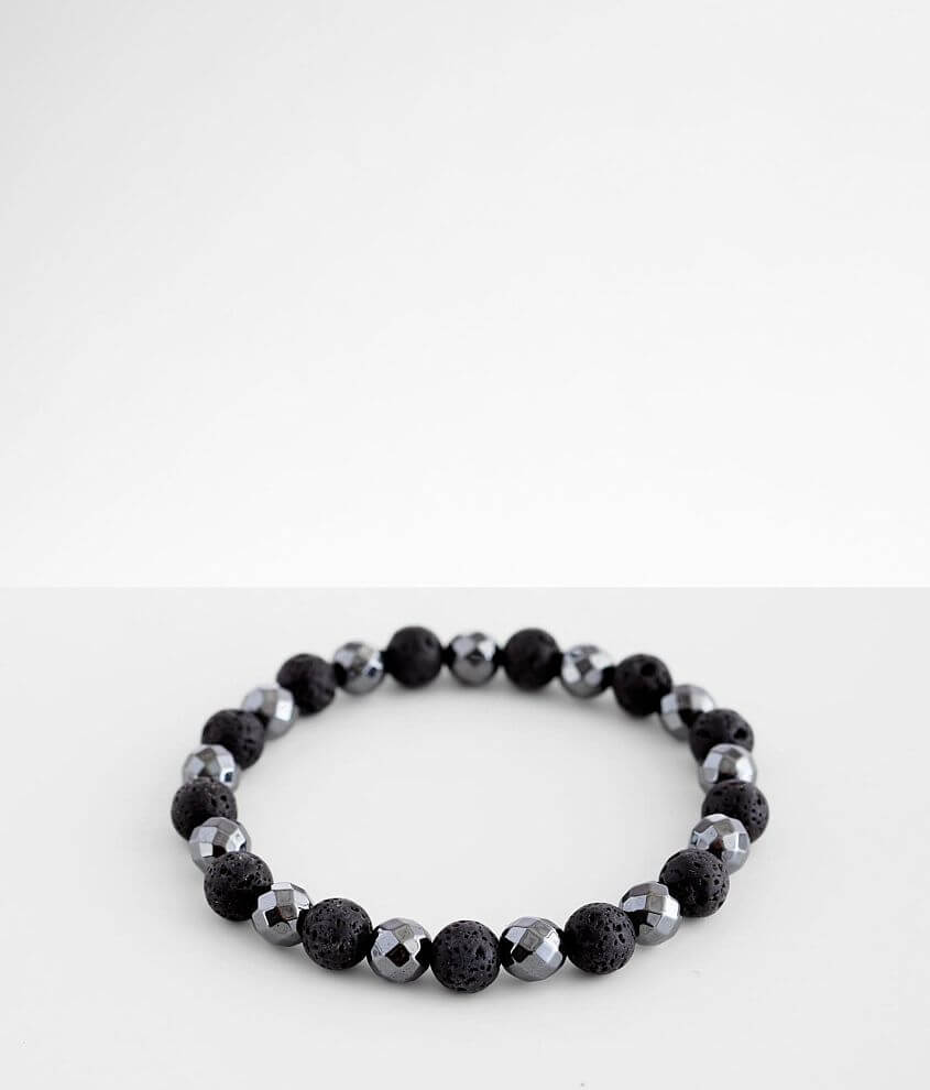 BKE Black Faceted Bracelet front view