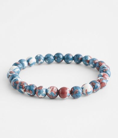 BKE Marble Beaded Bracelet front view