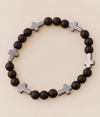 BKE Cross Beaded Bracelet front view
