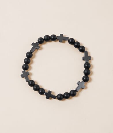 BKE Cross Beaded Bracelet front view