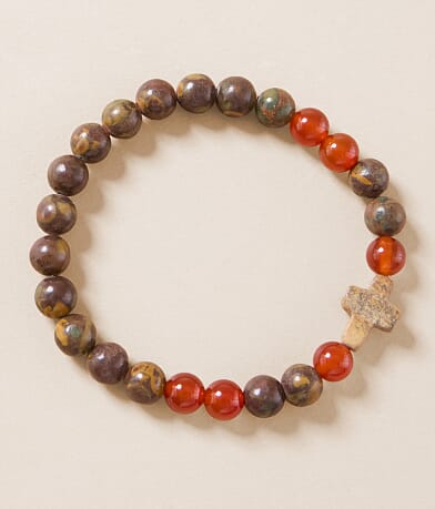 BKE Cross Beaded Bracelet front view