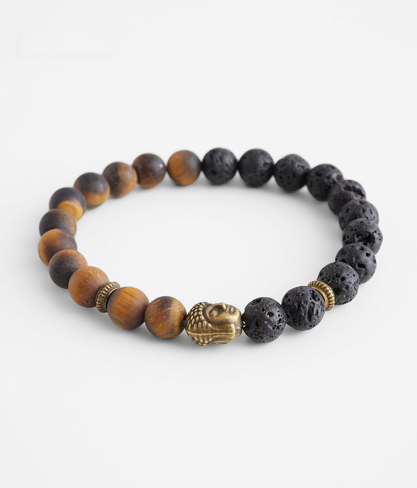 BKE Brown & Black Bead Bracelet front view