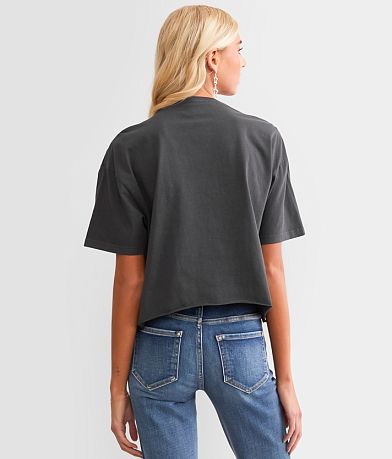 Goodie Two Sleeves KISS Split Chain Cropped Band T-Shirt BACK