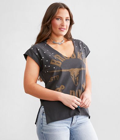 Goodie Two Sleeves Brooks &amp; Dunn Studded Band T-Shirt full left side view